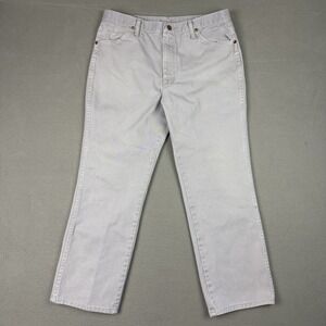 Wrangler Jeans Mens 34x29* Cowboy Cut Slim Fit Western‎ Cement Gray Rodeo Retro